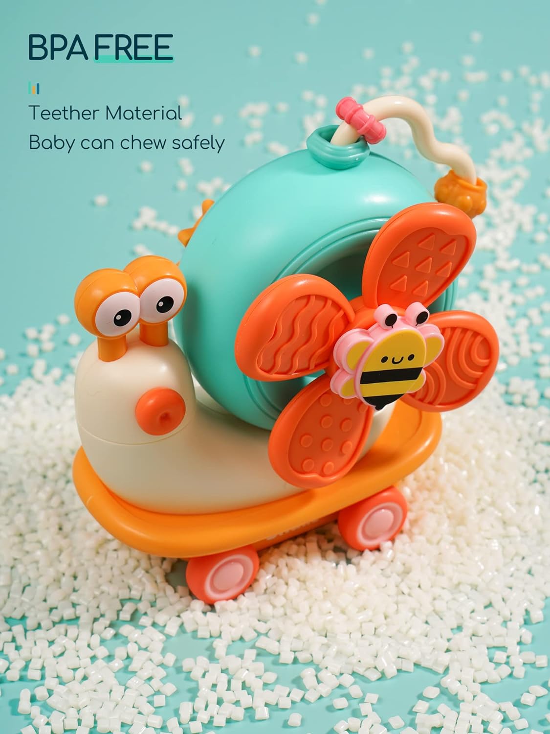 5-in-1 High Chair Toy with Suction Cups Spinner Toys for Baby Toy 6 to 12 Months,Infant Tray Strong Suction Cup Bath Sensory Fidget Toys for Boys Toddler Newborn Birthday Valentine Easter Gift - Image 6